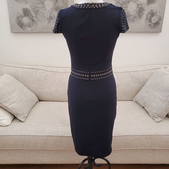 Michael Michael Kors Grommeted Cap-Sleeve Dress - Picture 7 of 14